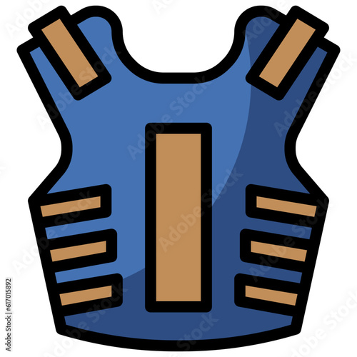 bulletproof vest line icon,linear,outline,graphic,illustration