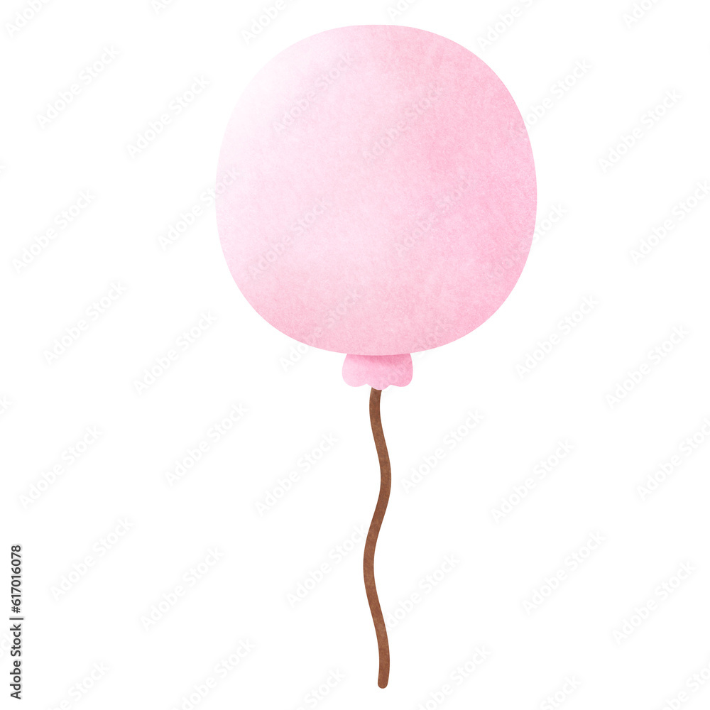 Watercolor pastel balloon illustration isolated on transparent background. Birthday party,baby shower decoration Watercolor pastel balloon illustration isolated on transparent background. Birthday party,baby shower decoration