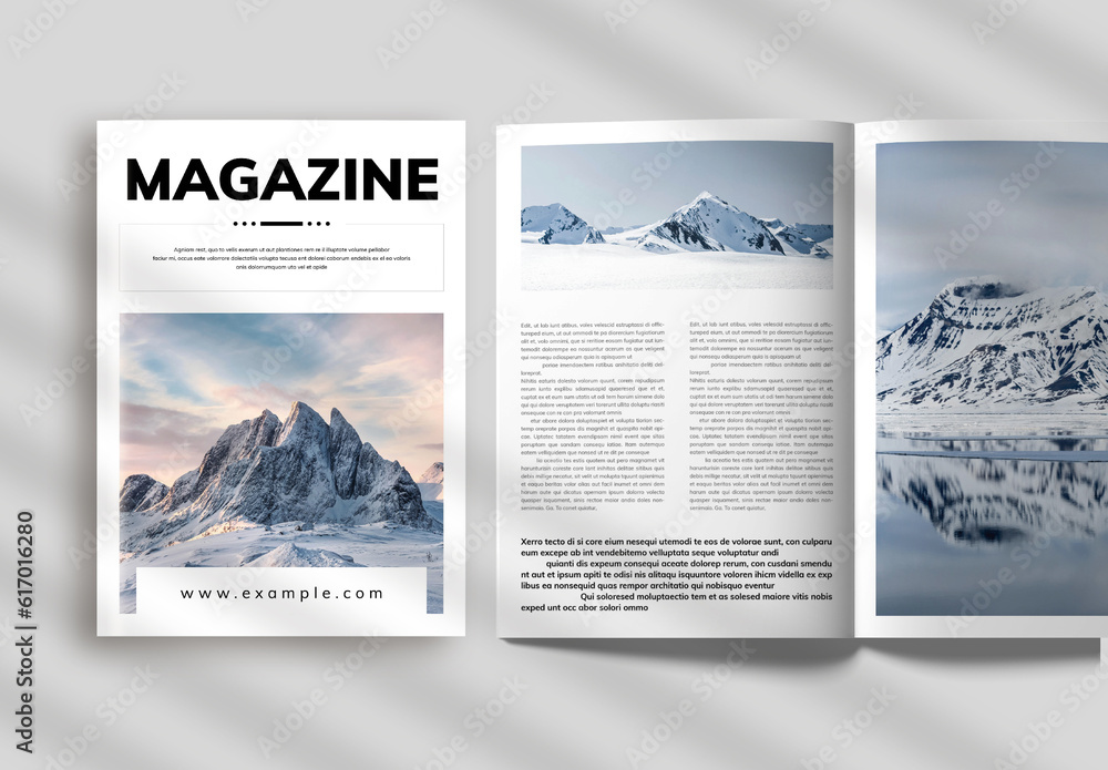 Minimal Magazine Template Stock Template | Adobe Stock