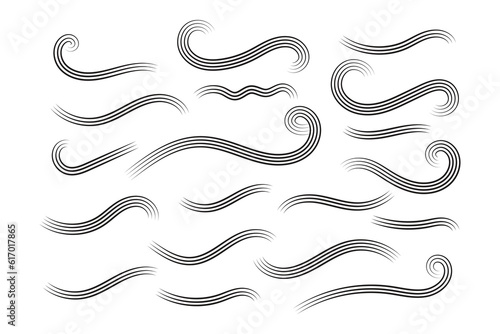 Vintage Filigree Swirls, calligraphy font style Decorative Elements, Text Ornaments curly thin line swings swashes, Flourishes Swirls, text divider, flourish Swirl ornament stroke, scroll design


