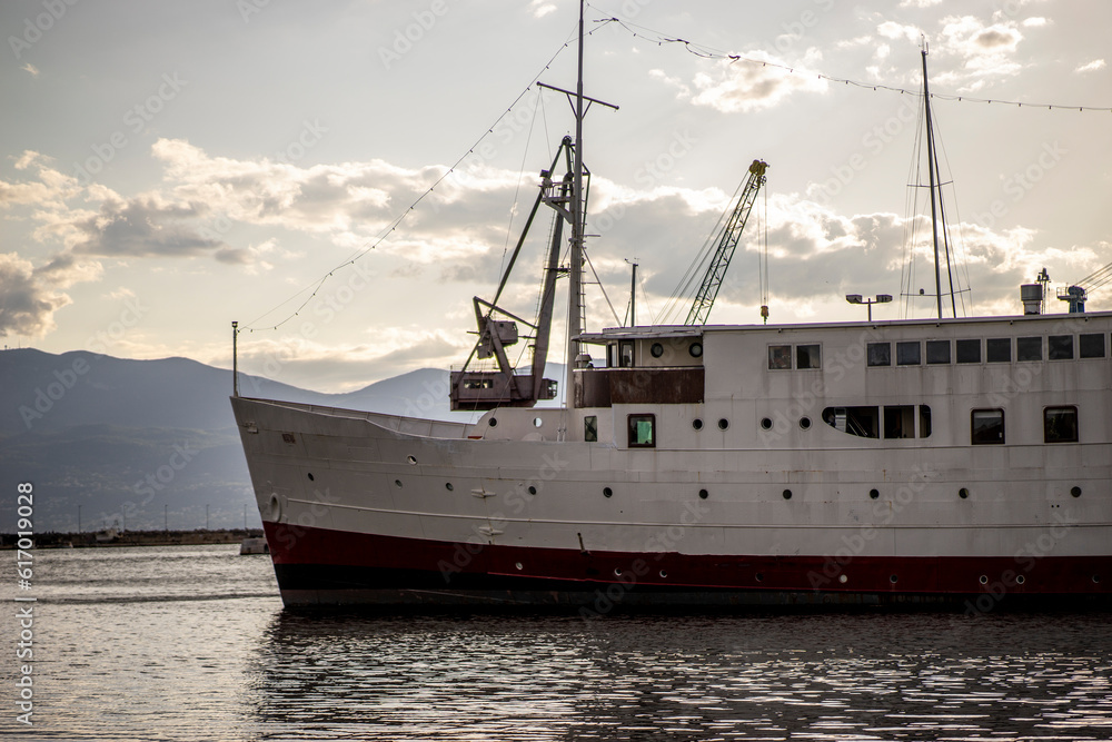 Luxury yacht, detail, northern Mediterranean