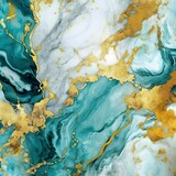Luxury Marble Digital Art - Turquoise Marble with Gold, Background 4K Quality, JPEG	
