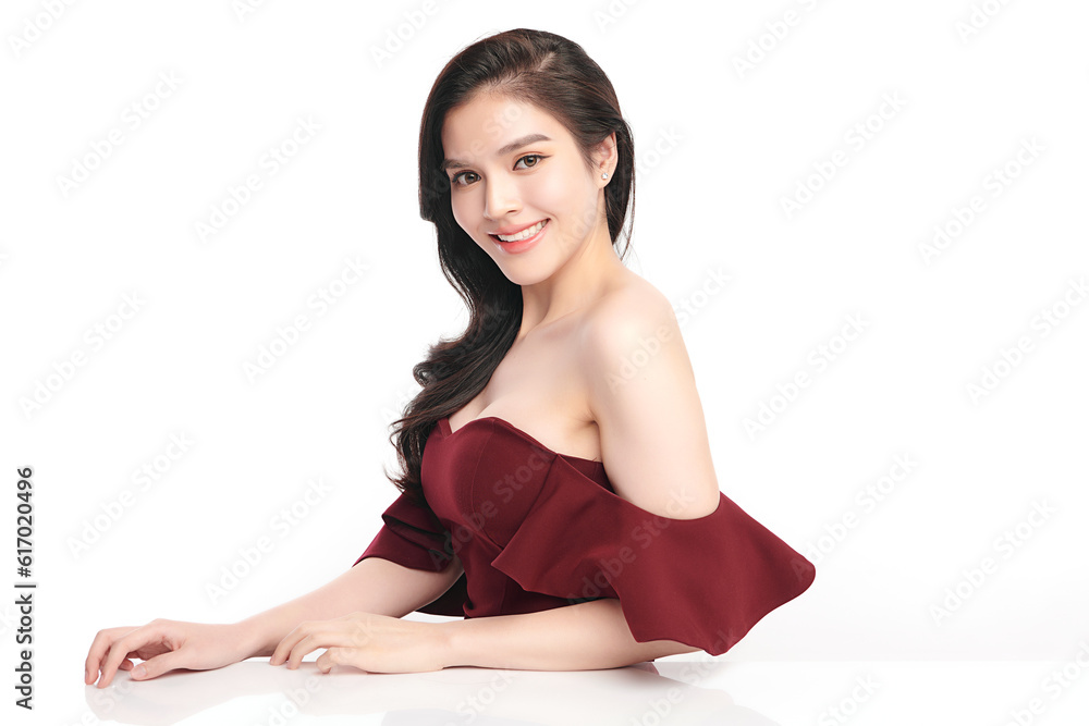 Beautiful young asian woman with clean fresh skin on white background, Face care, Facial treatment, Cosmetology, beauty and spa, Asian women portrait. Beautiful young asian woman with clean fresh skin on white background, Face care, Facial treatment, Cosmetology, beauty and spa, Asian women portrait.