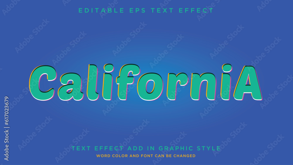 Amazing colors and style of text effect vector 