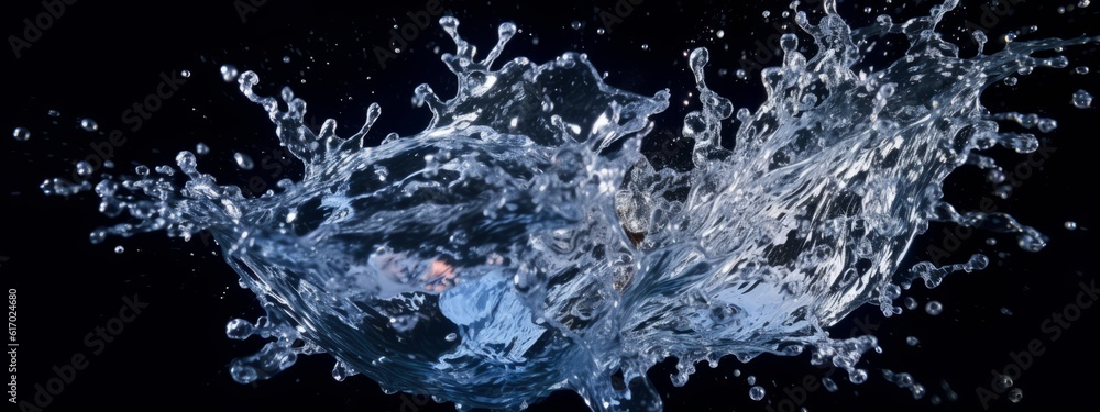 A high-speed capture of water splashing against a surface, creating a dynamic and energetic visual that grabs attention. Generative Ai