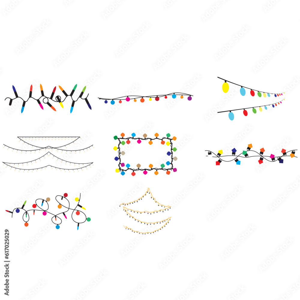 Fototapeta Christmas Light SVG, Christmas Light Bundle SVG, Light svg, Christmas light string