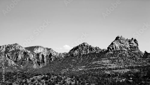 Sedona Red Rock Country Black and white film