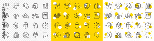 Outline Coronavirus, Medical mask and Rainy weather line icons pack for web with Electronic thermometer, Swipe up, File storage line icon. Face scanning, Organic product. Vector