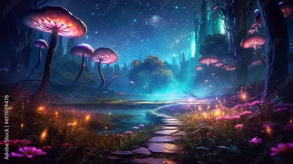 Journey to Pandora: Mesmerizing Bioluminescence and Crystals in a Hazy ...