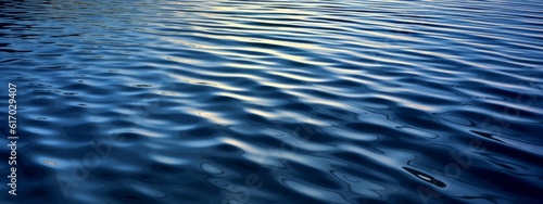 An image capturing the mesmerizing patterns and reflections created by water ripples, symbolizing calmness and serenity. Web banner backdrop. Generative Ai © bluebeat76