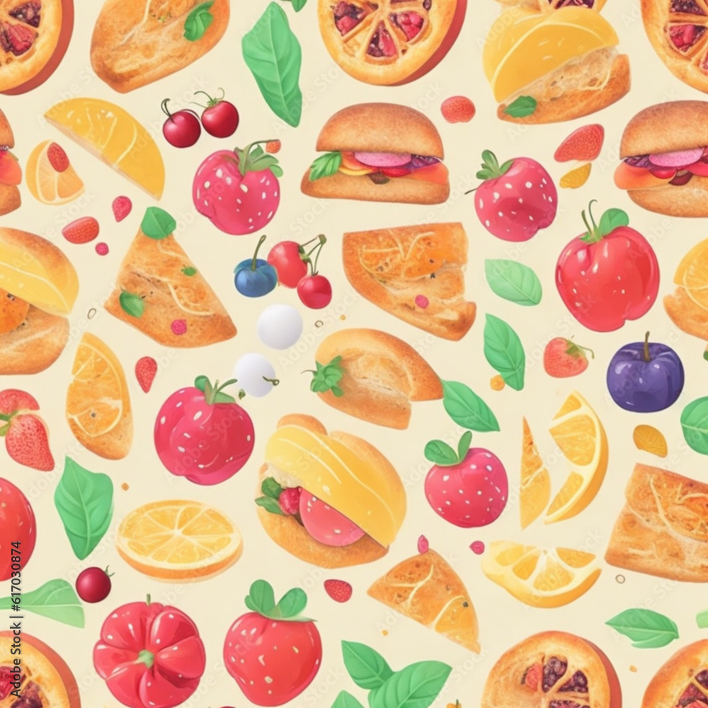 Pizza Pattern Background Pizza Pattern Background