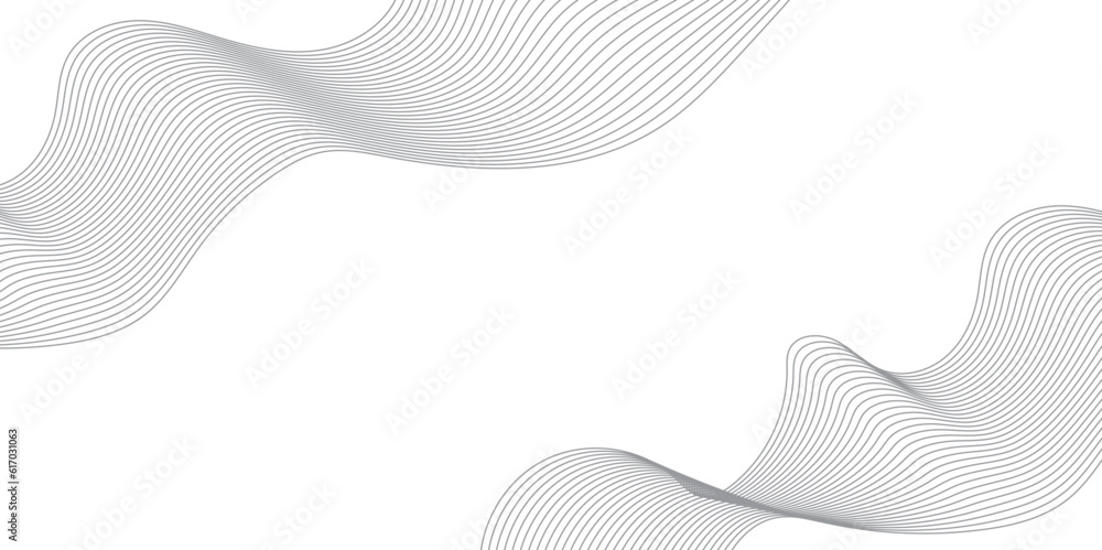 Fototapeta premium Abstract White and black wavy lines and geometric design and modern grid background . Geometric design used for parallel lines pattern and Digital landscape for presentations. background 