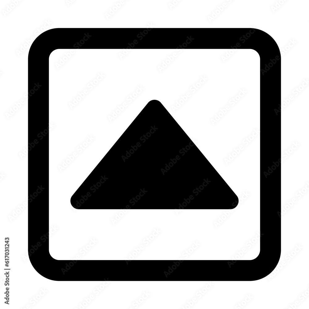 Arrow up button icon in frame Arrow up button icon in frame