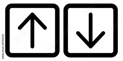 Arrows up and down icons