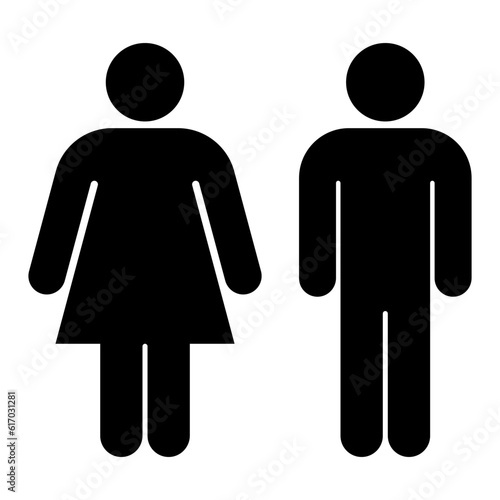 Woman and man silhouette icons