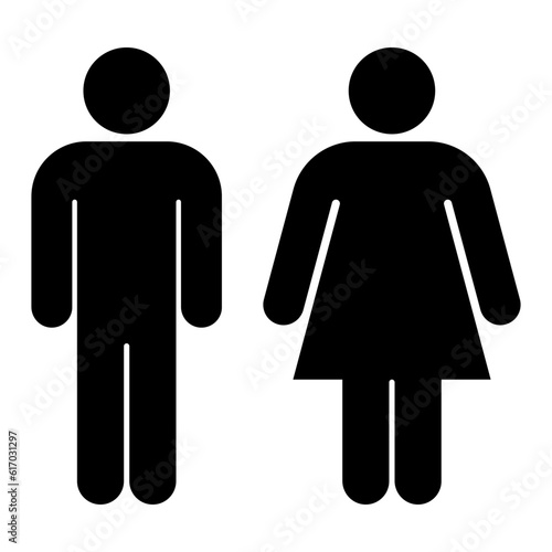 Woman and man silhouette icons