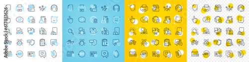 Vector icons set of Calendar, Friends chat and Software bug line icons pack for web with Consulting, Correct answer, Cursor outline icon. Supply chain, Smile, Recovery file pictogram. Vector