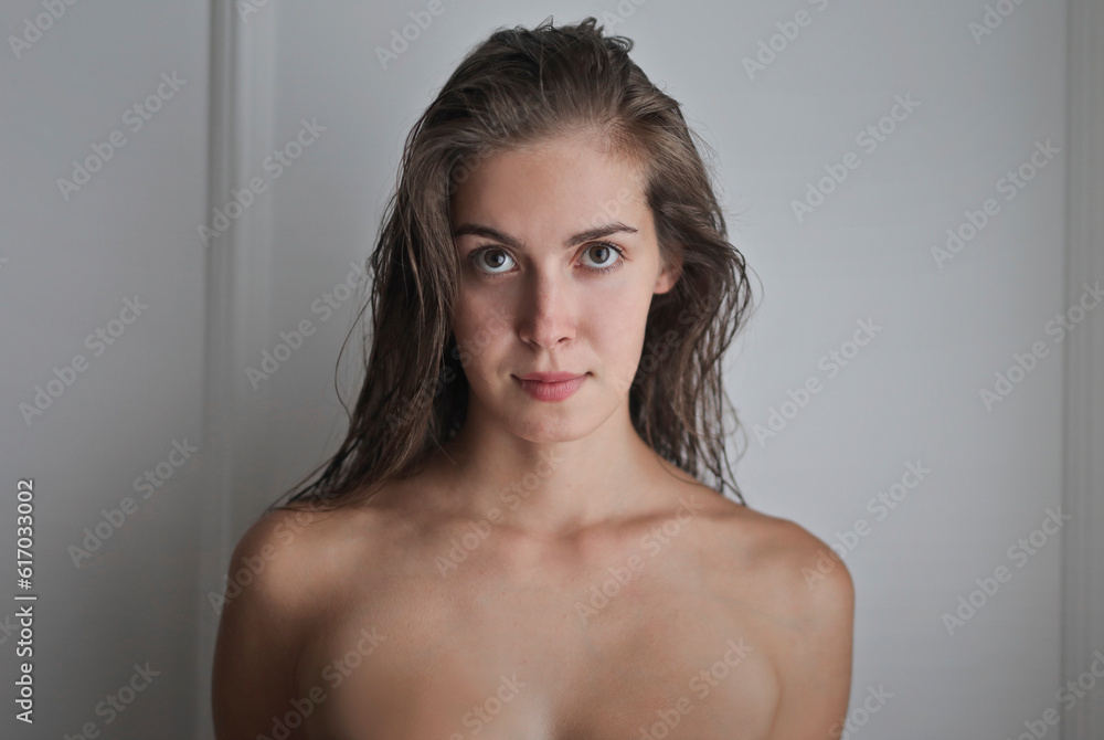 portrait of a young woman. studio shot portrait of a young woman. studio shot