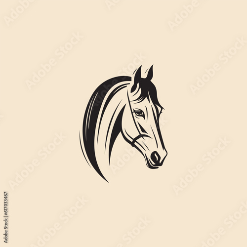 Horse head concept logo design