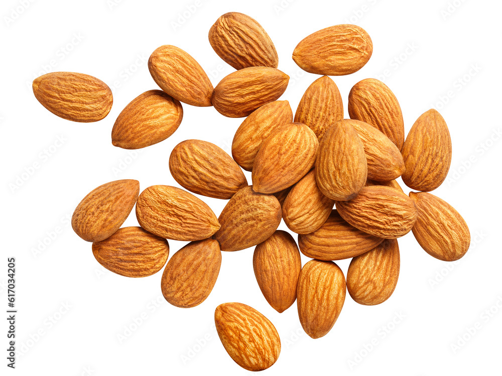 Delicious almonds cut out Delicious almonds cut out