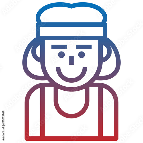 femaile athlete line icon,linear,outline,graphic,illustration