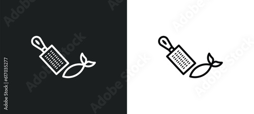 zester line icon in white and black colors. zester flat vector icon from zester collection for web, mobile apps and ui.