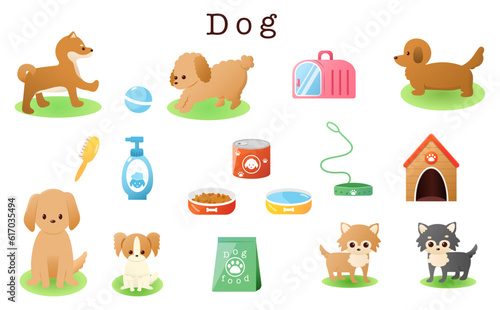 犬のイラストセット