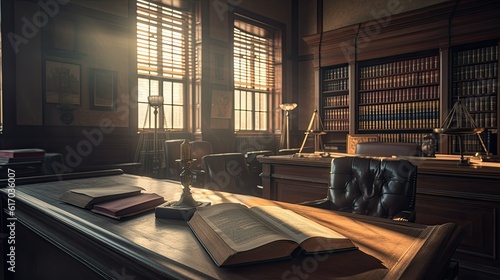 Mallet, legal code and scales of justice. Law concept studio shots