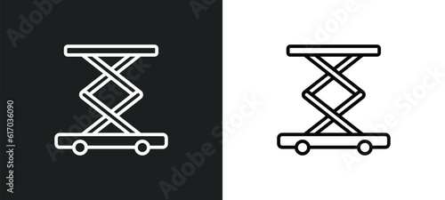 lift line icon in white and black colors. lift flat vector icon from lift collection for web, mobile apps and ui.