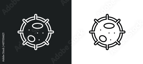 big cellule line icon in white and black colors. big cellule flat vector icon from big cellule collection for web, mobile apps and ui.
