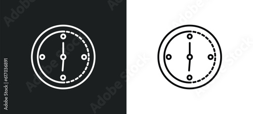 time line icon in white and black colors. time flat vector icon from time collection for web, mobile apps and ui.
