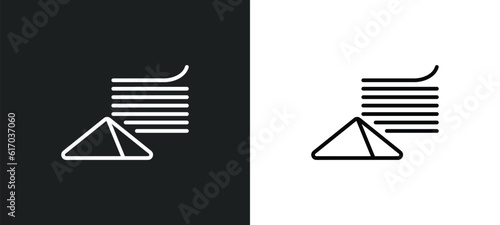napkins line icon in white and black colors. napkins flat vector icon from napkins collection for web, mobile apps and ui.