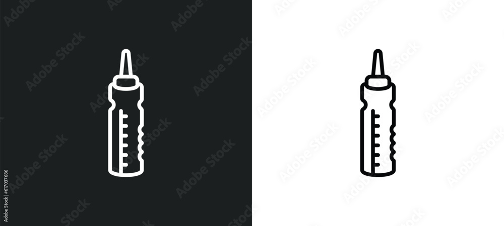 water bottle line icon in white and black colors. water bottle flat vector icon from water bottle collection for web, mobile apps and ui. water bottle line icon in white and black colors. water bottle flat vector icon from water bottle collection for web, mobile apps and ui.