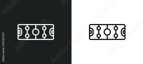 hockey pitch line icon in white and black colors. hockey pitch flat vector icon from hockey pitch collection for web, mobile apps and ui.