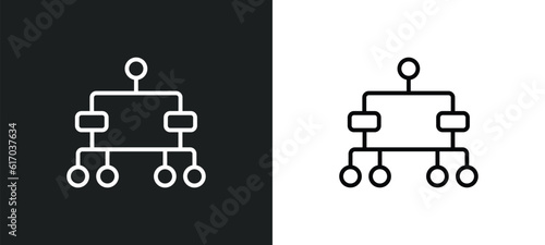 playoff line icon in white and black colors. playoff flat vector icon from playoff collection for web, mobile apps and ui.