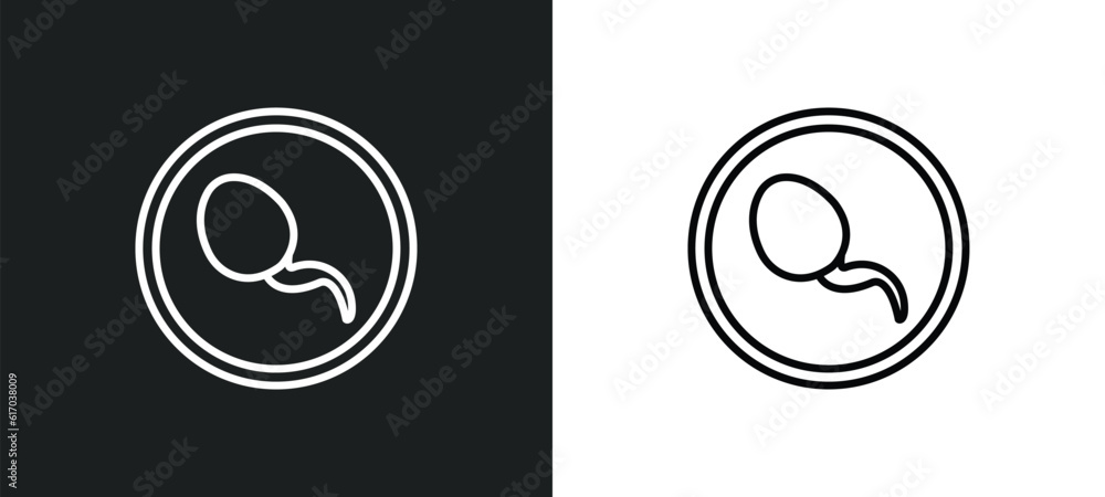 spermatozoon line icon in white and black colors. spermatozoon flat vector icon from spermatozoon collection for web, mobile apps and ui. spermatozoon line icon in white and black colors. spermatozoon flat vector icon from spermatozoon collection for web, mobile apps and ui.