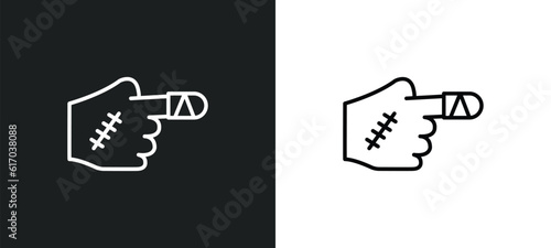 injury line icon in white and black colors. injury flat vector icon from injury collection for web, mobile apps and ui.