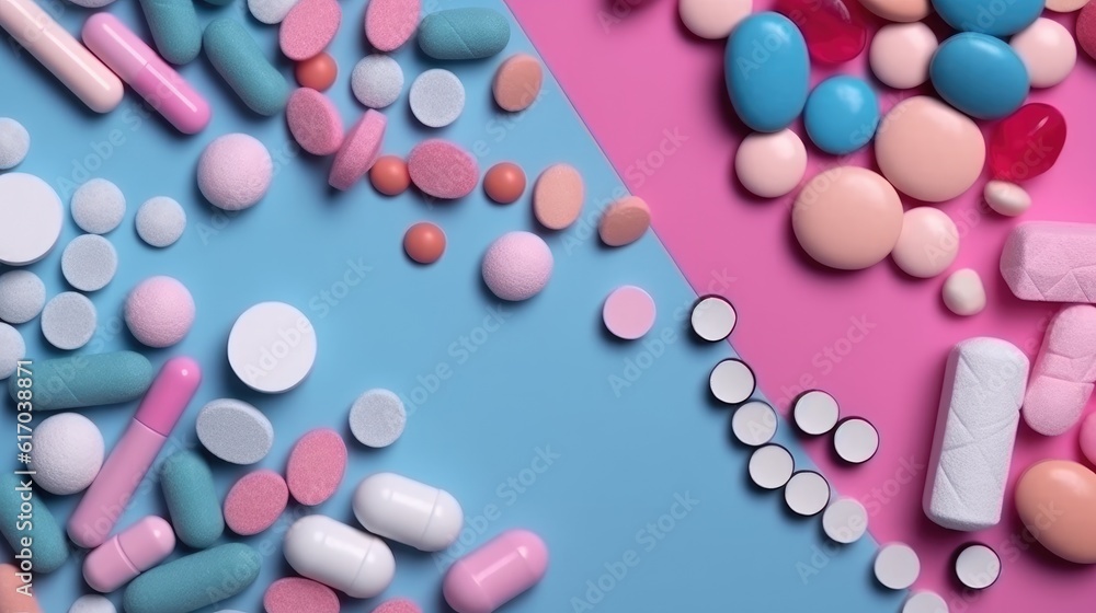 Pills on table