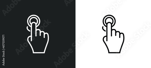 pressing line icon in white and black colors. pressing flat vector icon from pressing collection for web, mobile apps and ui.