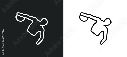 sports games line icon in white and black colors. sports games flat vector icon from sports games collection for web, mobile apps and ui.