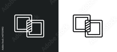 unite line icon in white and black colors. unite flat vector icon from unite collection for web, mobile apps and ui.