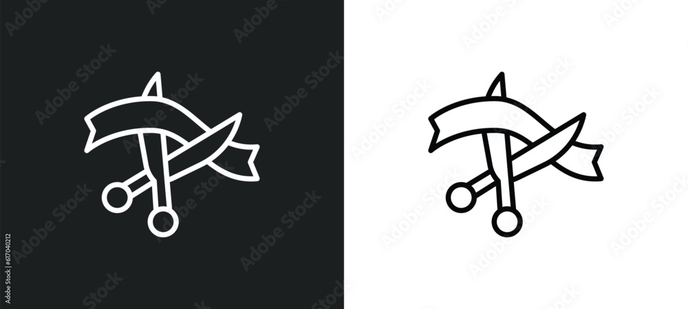 inauguration line icon in white and black colors. inauguration flat vector icon from inauguration collection for web, mobile apps and ui. inauguration line icon in white and black colors. inauguration flat vector icon from inauguration collection for web, mobile apps and ui.