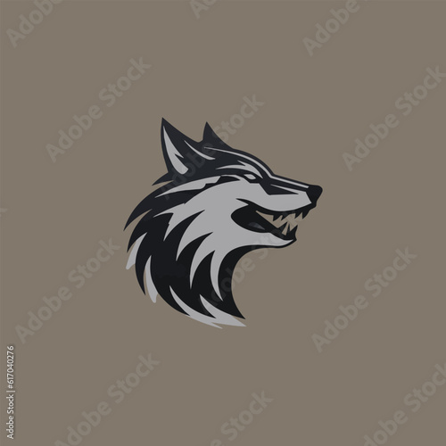 Wolf mascot vector logo art
