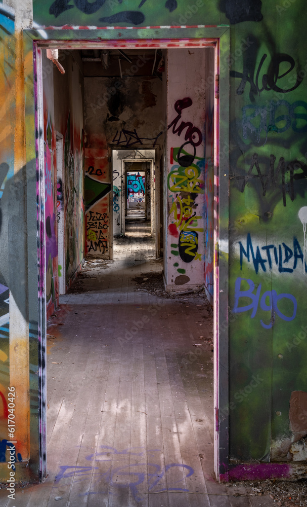 Corridor in a condemmed building