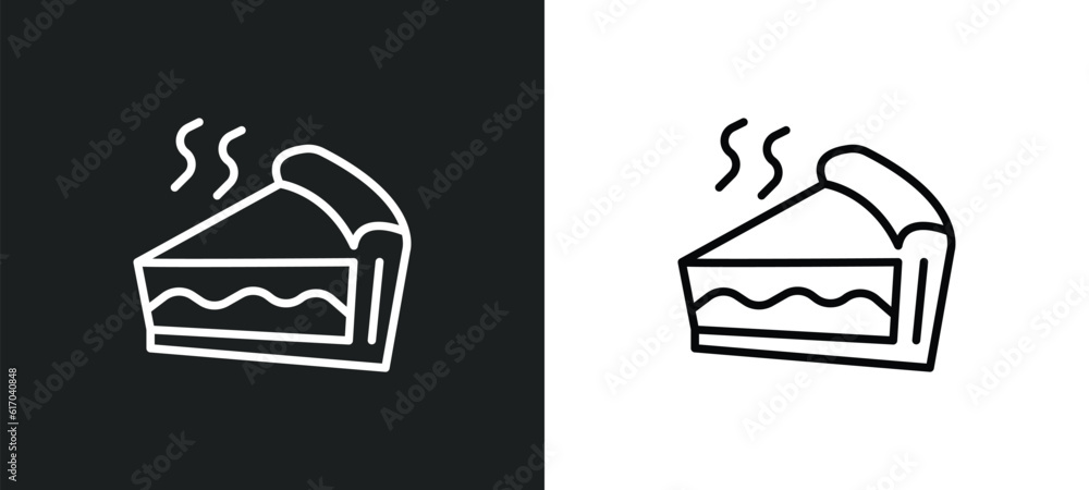pie line icon in white and black colors. pie flat vector icon from pie collection for web, mobile apps and ui. pie line icon in white and black colors. pie flat vector icon from pie collection for web, mobile apps and ui.