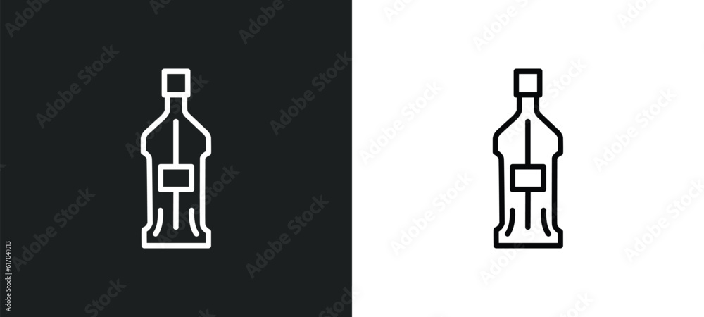 gin line icon in white and black colors. gin flat vector icon from gin collection for web, mobile apps and ui. gin line icon in white and black colors. gin flat vector icon from gin collection for web, mobile apps and ui.