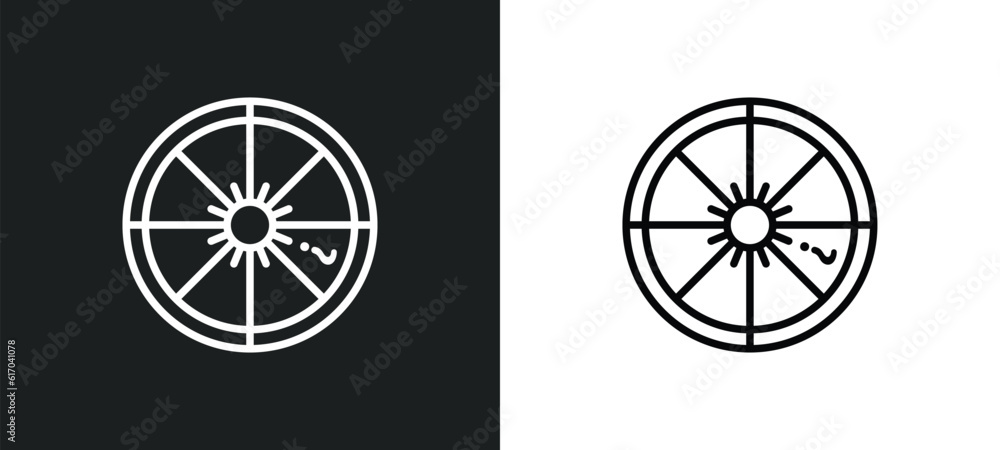 trivial line icon in white and black colors. trivial flat vector icon from trivial collection for web, mobile apps and ui.