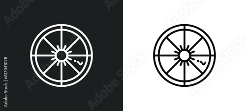 trivial line icon in white and black colors. trivial flat vector icon from trivial collection for web, mobile apps and ui. photo
