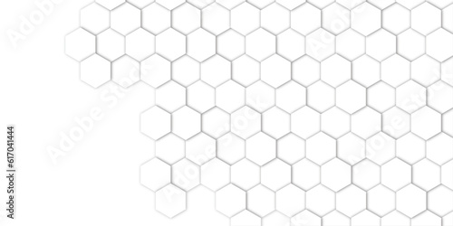 Abstract background with seamless geometric pattern . Geometry pattern hexagon. Hexagonal netting. Honeycomb background. Abstract vector background. 3D abstraction of nanotechnology and science .	
