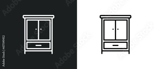 clo line icon in white and black colors. clo flat vector icon from clo collection for web, mobile apps and ui.